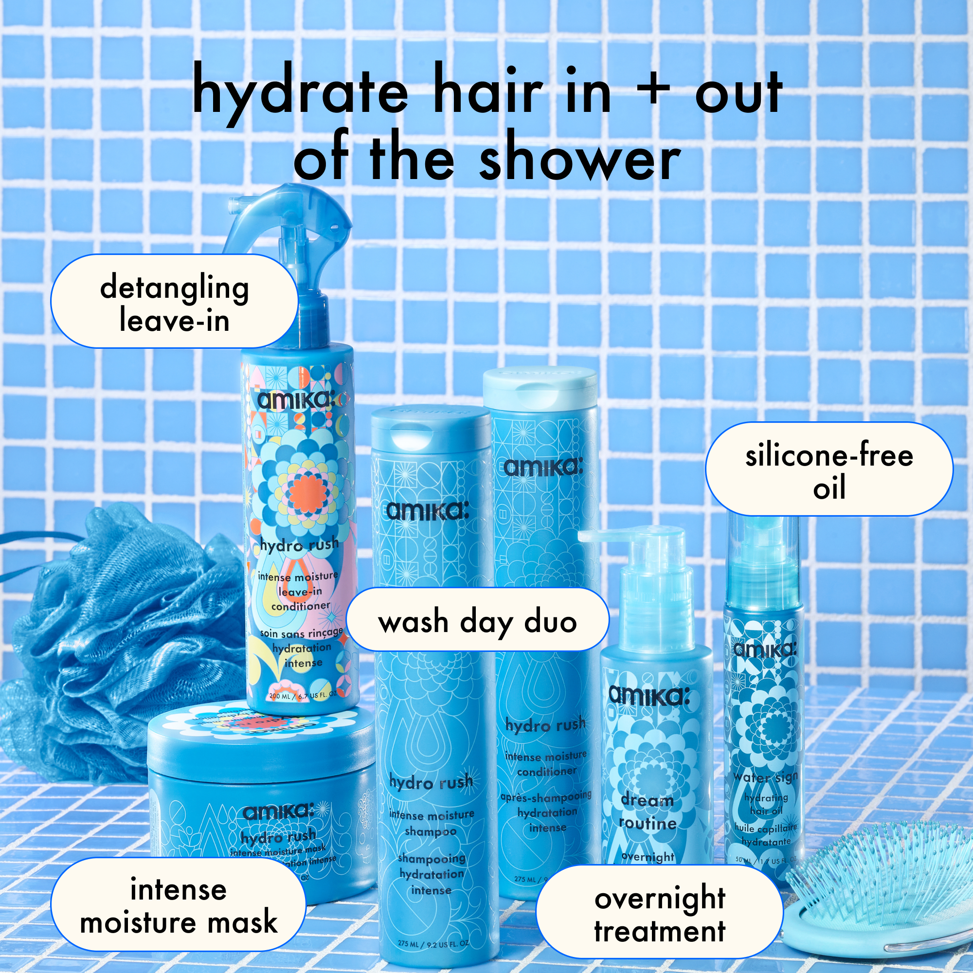 AMIKA Hydro Rush Intense Moisture Shampoo