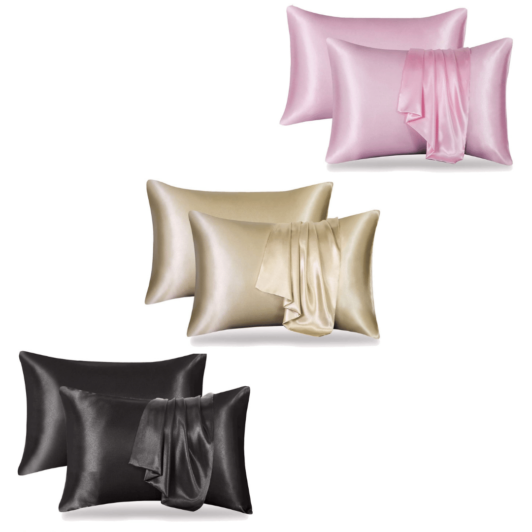 Silky Satin Pillow Cases (Pair)
